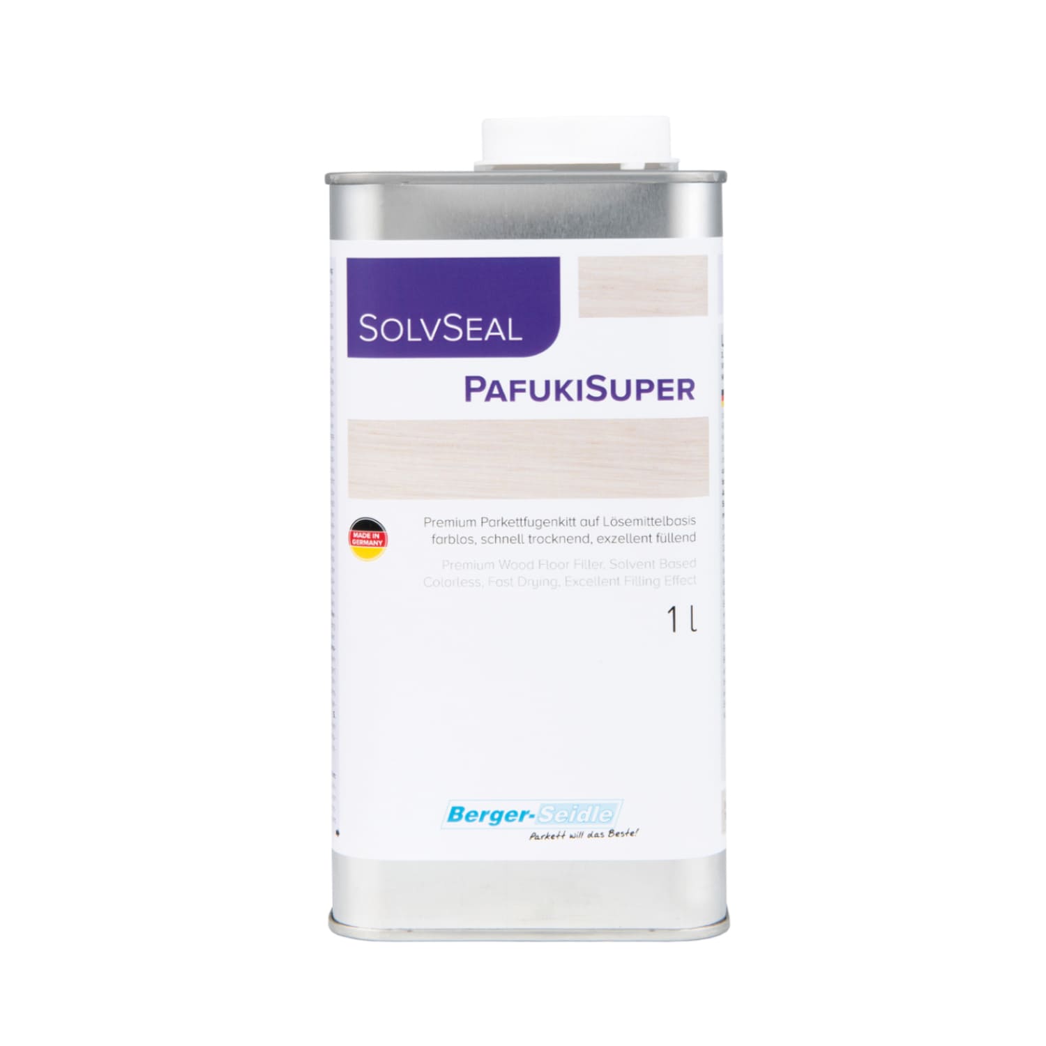 Шпатлевка для паркета Berger-Seidle SolvSeal PafukiSuper на основе растворителей 1 л